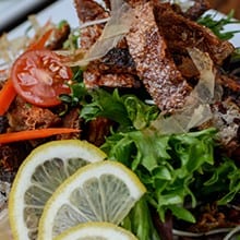 Salmon Skin Salad.