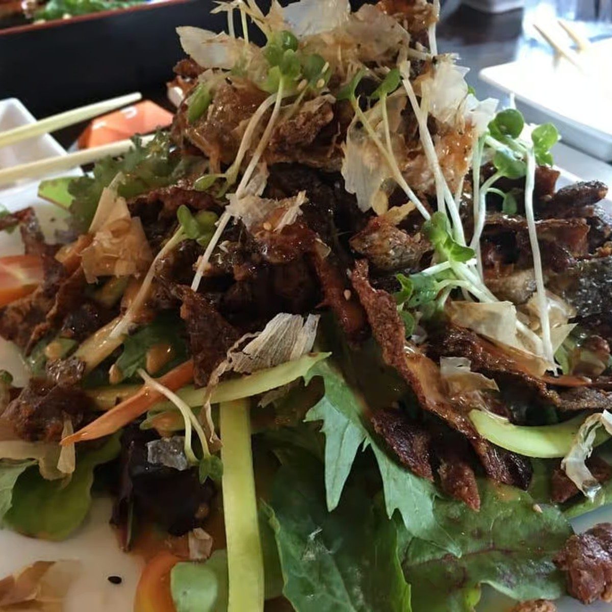Salmon Skin Salad.