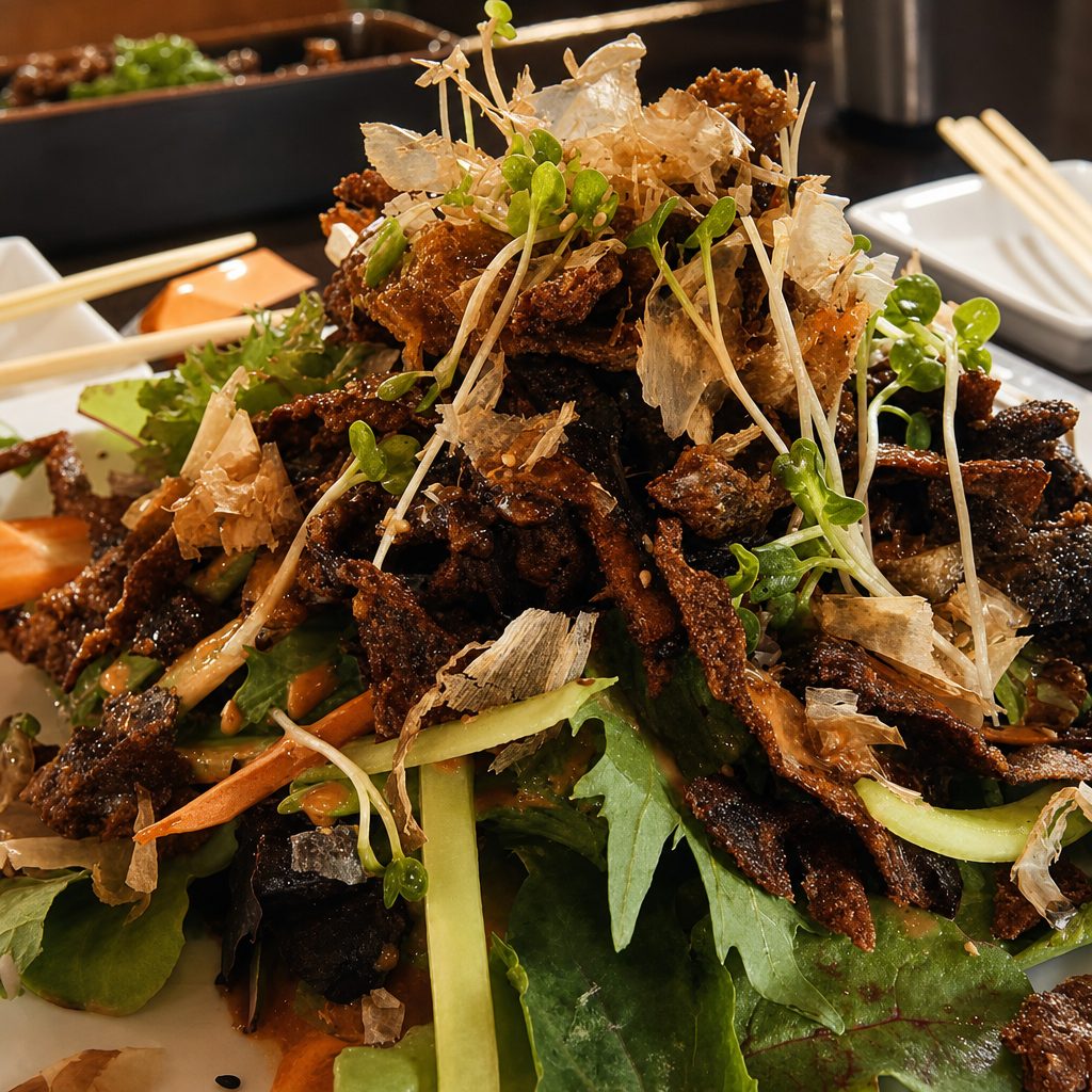 Salmon Skin Salad.