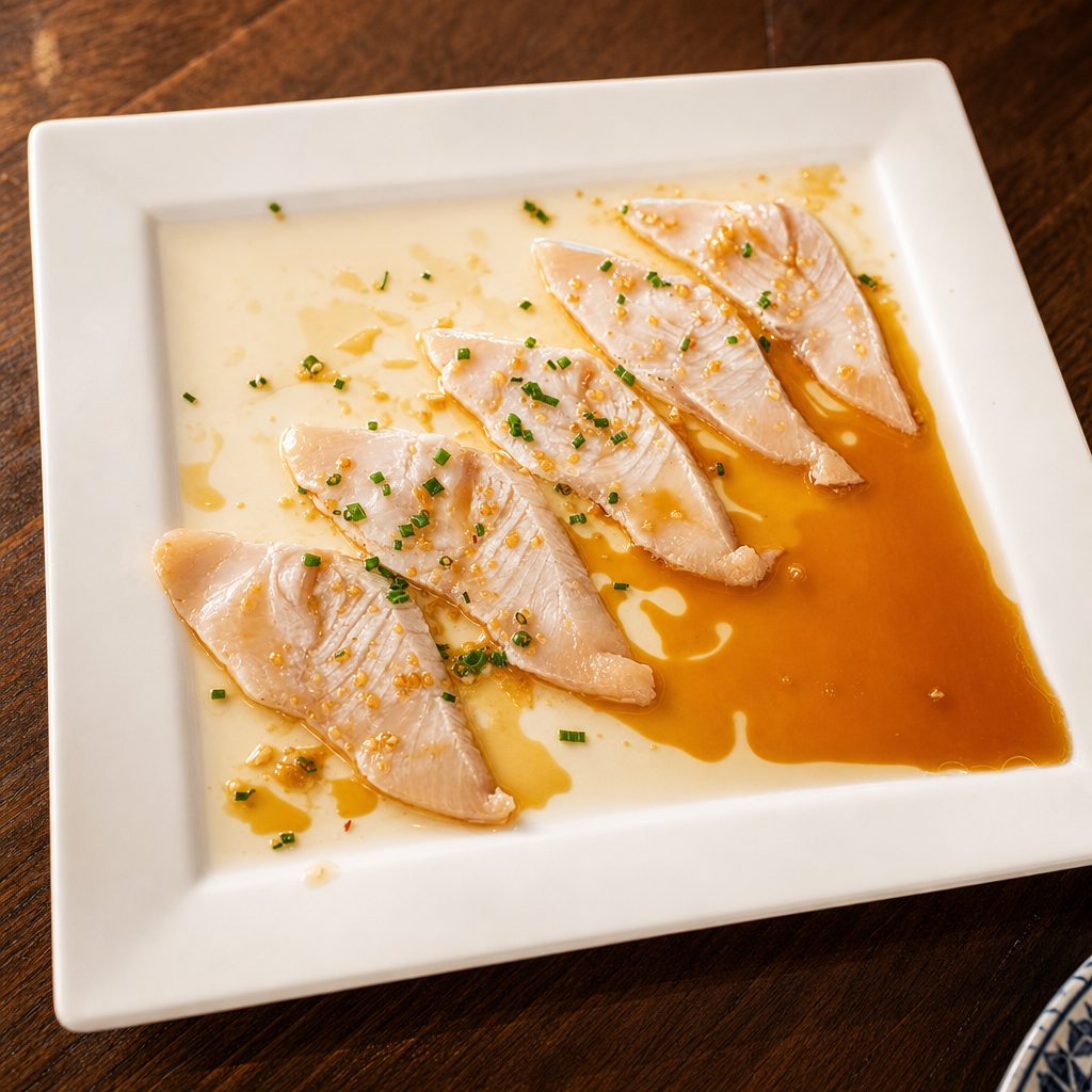 Yellowtail with Butter Ponzu Specialty.